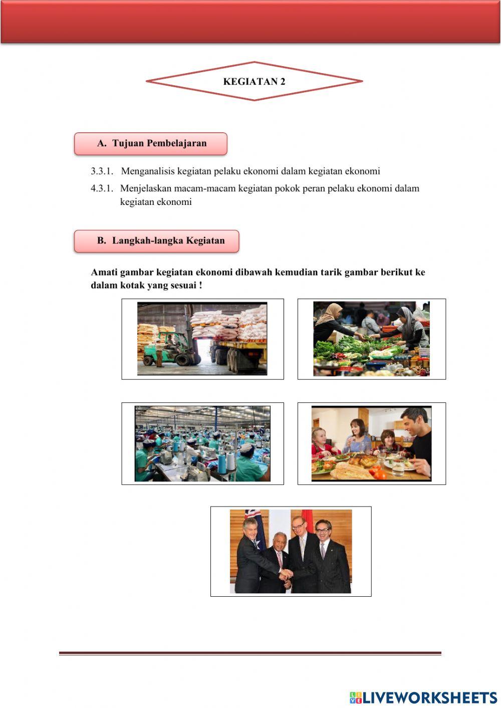E-LKPD Materi Pelaku Ekonomi Dalam Kegiatan Ekonomi