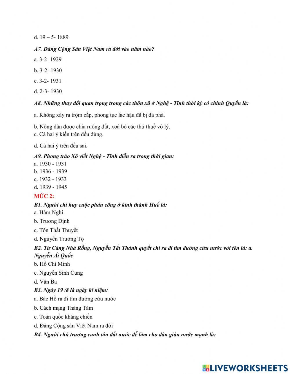 Ôn thi học kỳ 1 lớp 5