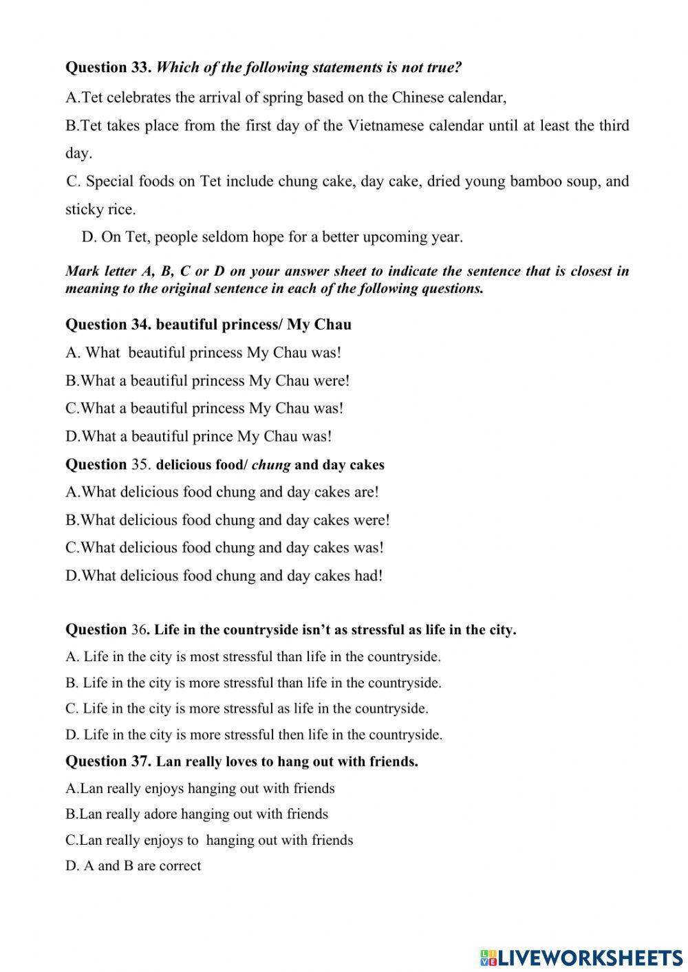 Học Kỳ 1 lớp 8