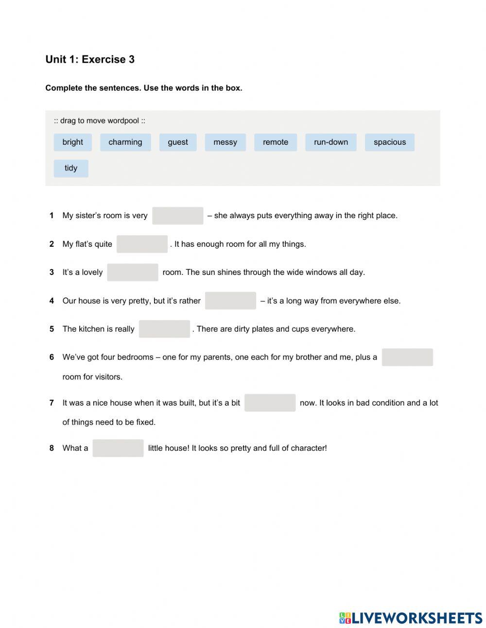 Mindset 2 - Grammar & Vocabulary - Unit 1 Ex3