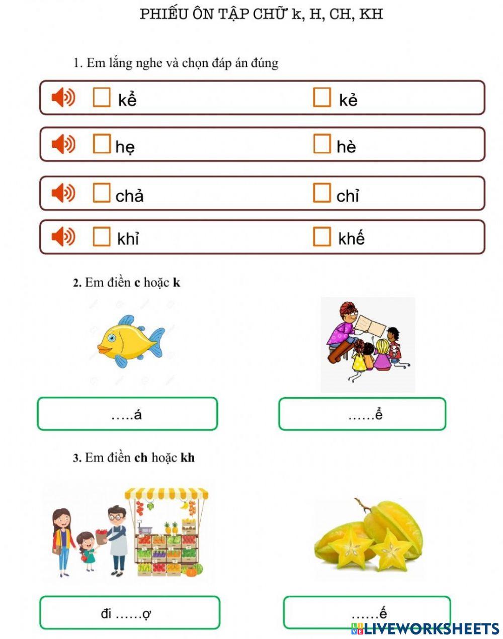 Ôn luyện Tiếng Việt 1