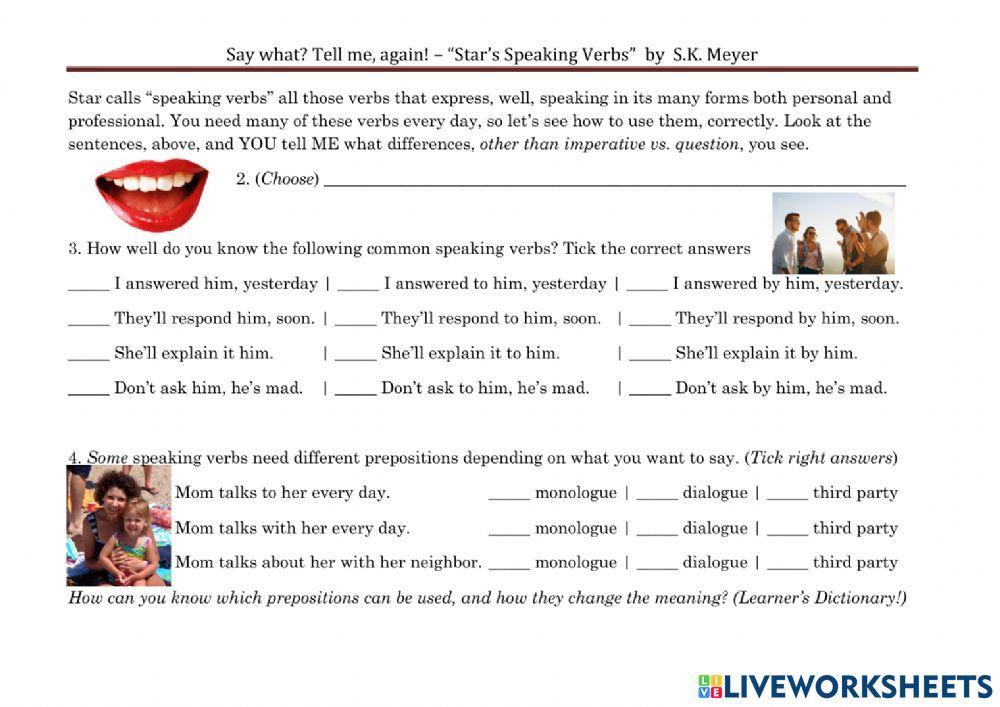 SMT-Speaking verbs-prepositions or not