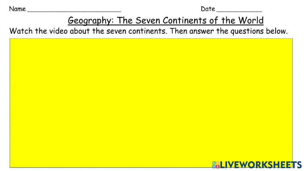Seven Continents of the World 