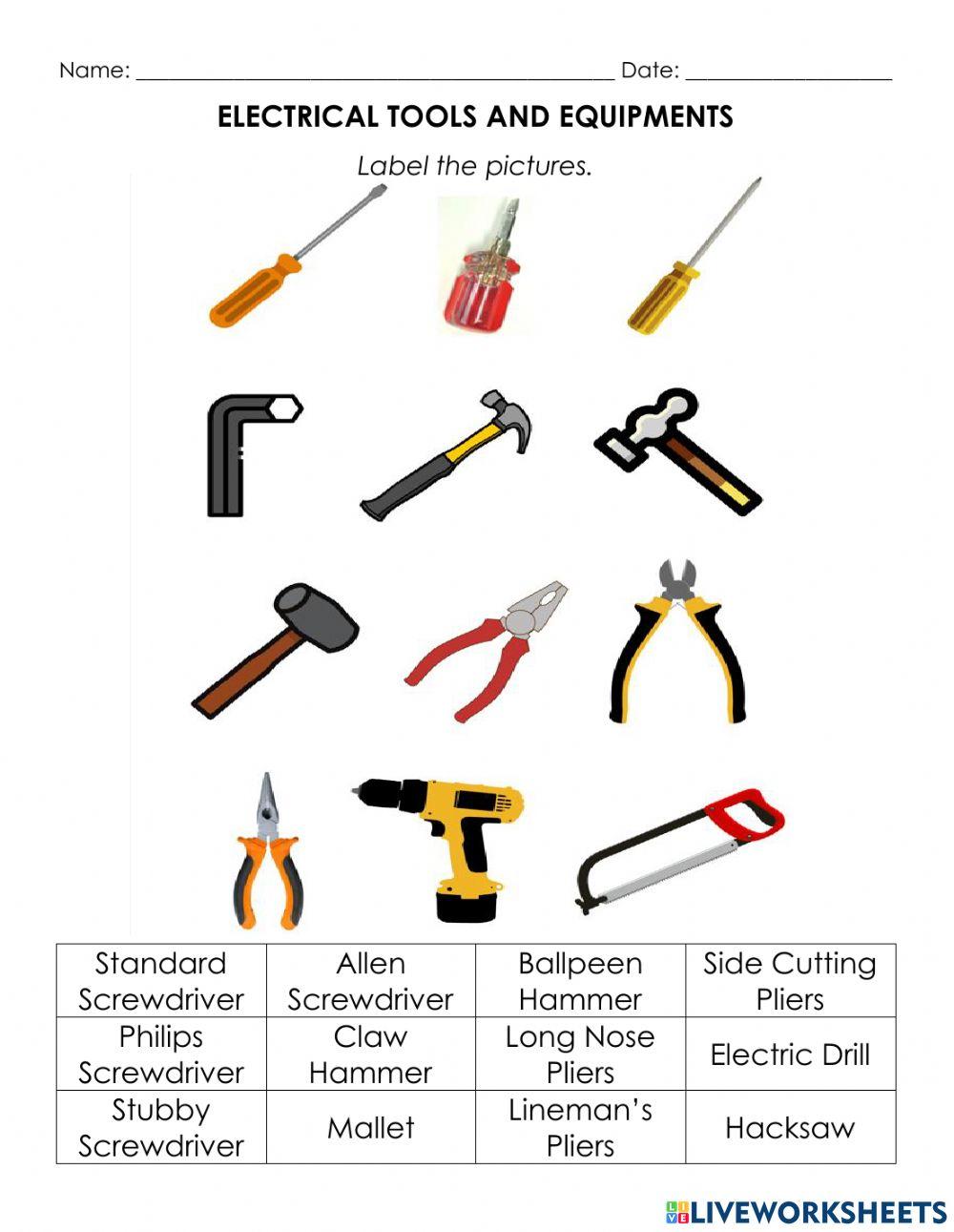 TLE - Electrica… | Free Interactive Worksheets | 4175124, image size:1000x1291
