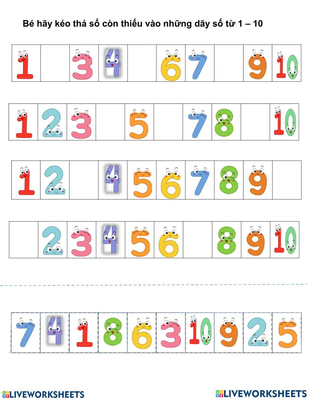 Điền số còn thiếu