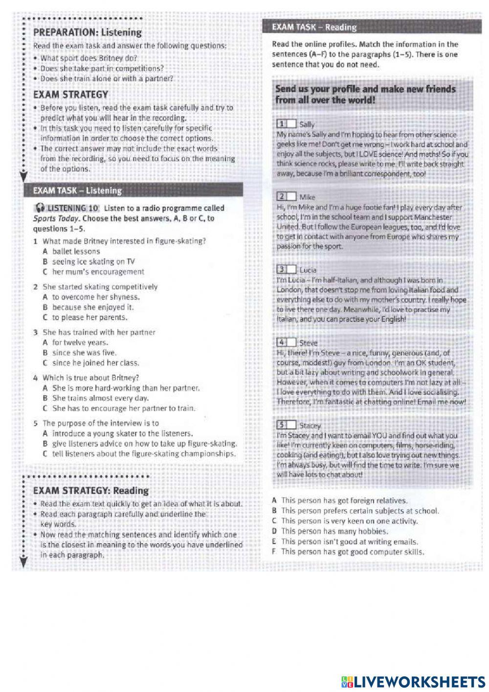 Sport vocabulary and collocation