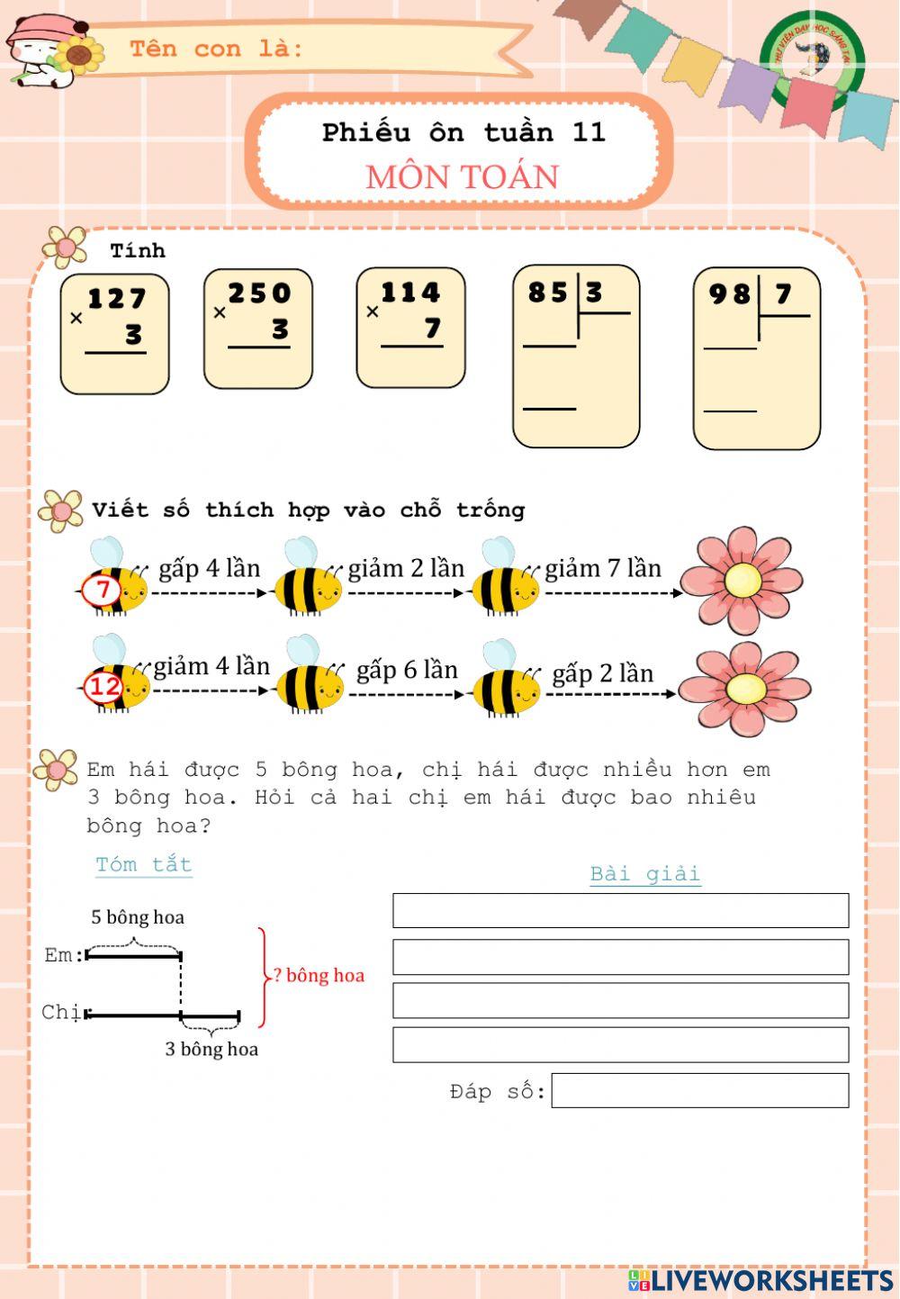 Bài tập cuối tuần 11