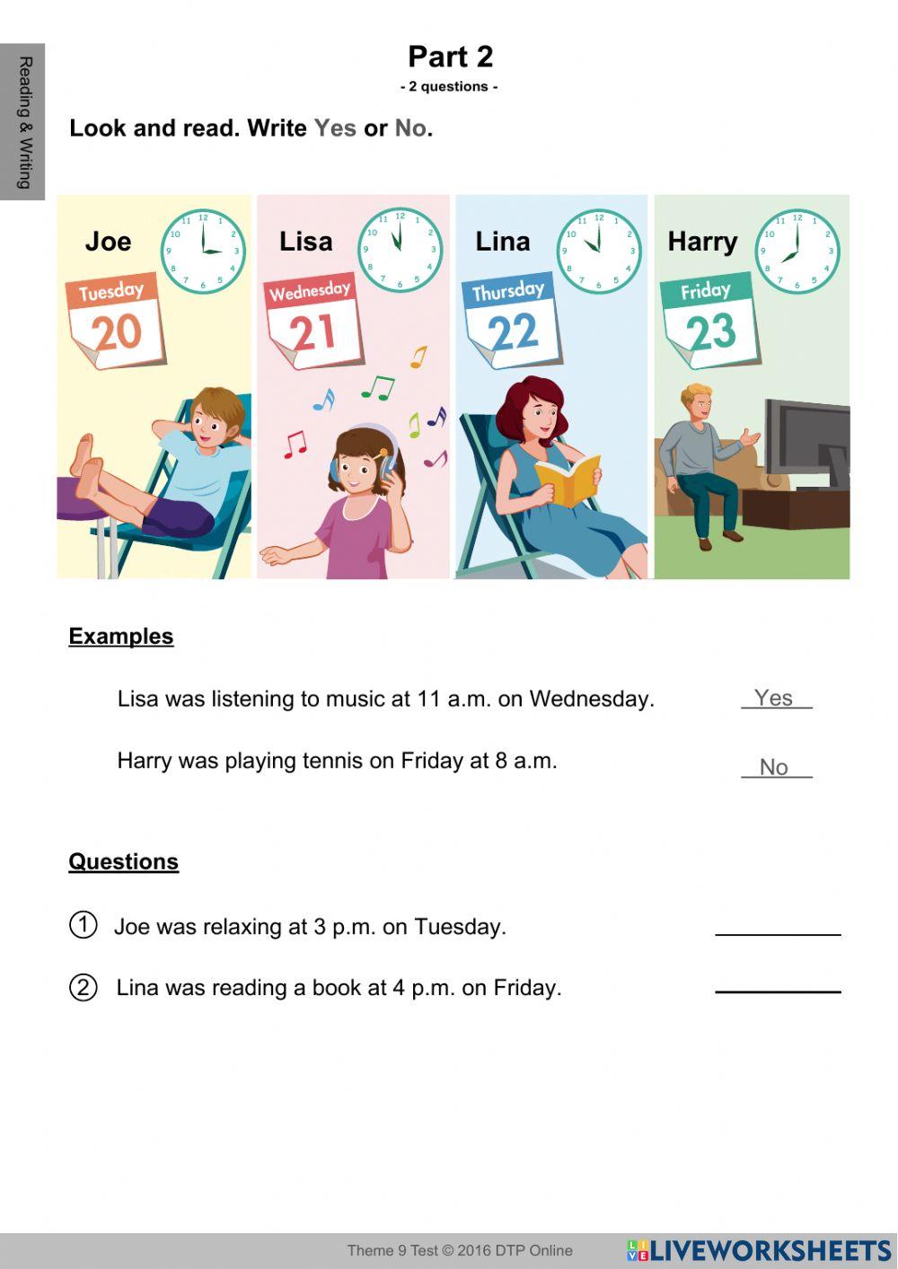 Smart Start 5 - Quiz - Theme 9 (Reading and Writing)