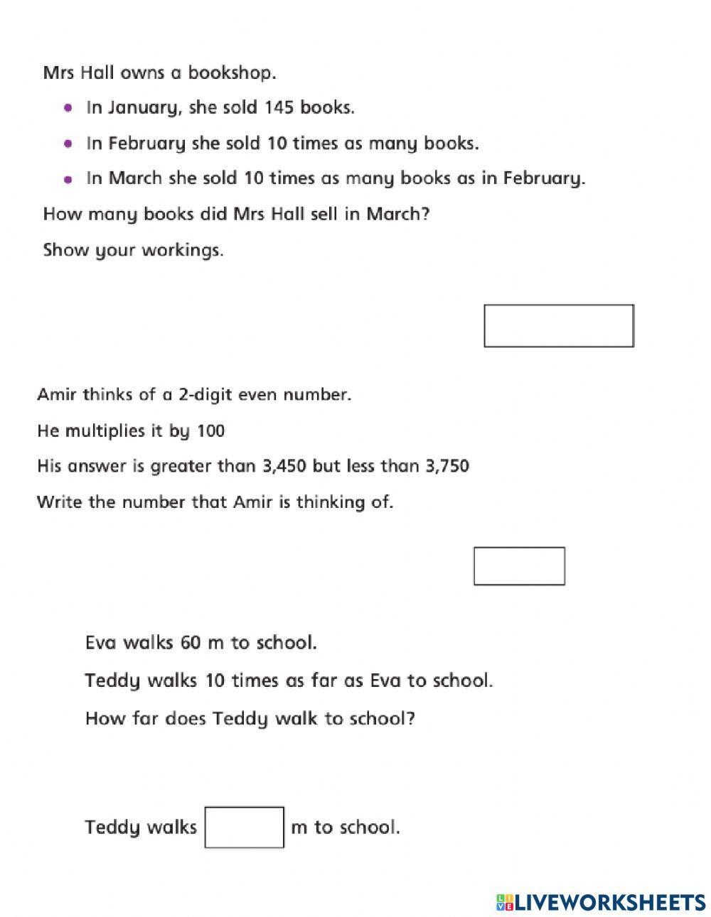 Multiply by 10, 100, 1000