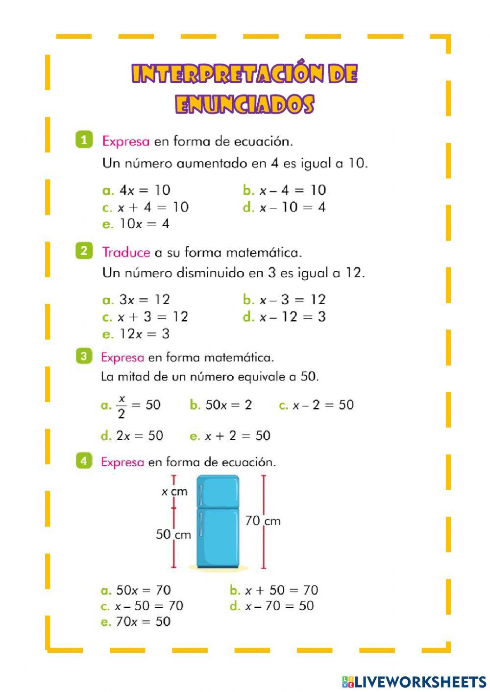 Interpretación de enuncados