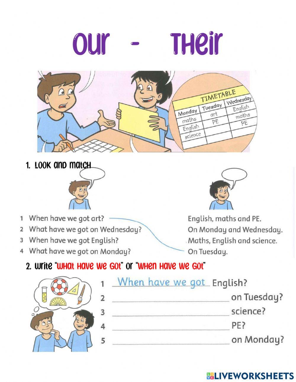 Our-their-Subjects-What have we got