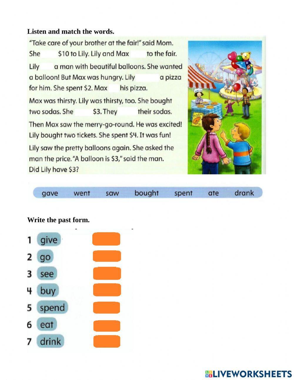 Past Simple irregular verbs