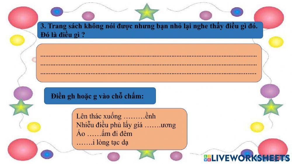 Bài tập Tiếng Việt tuần 13