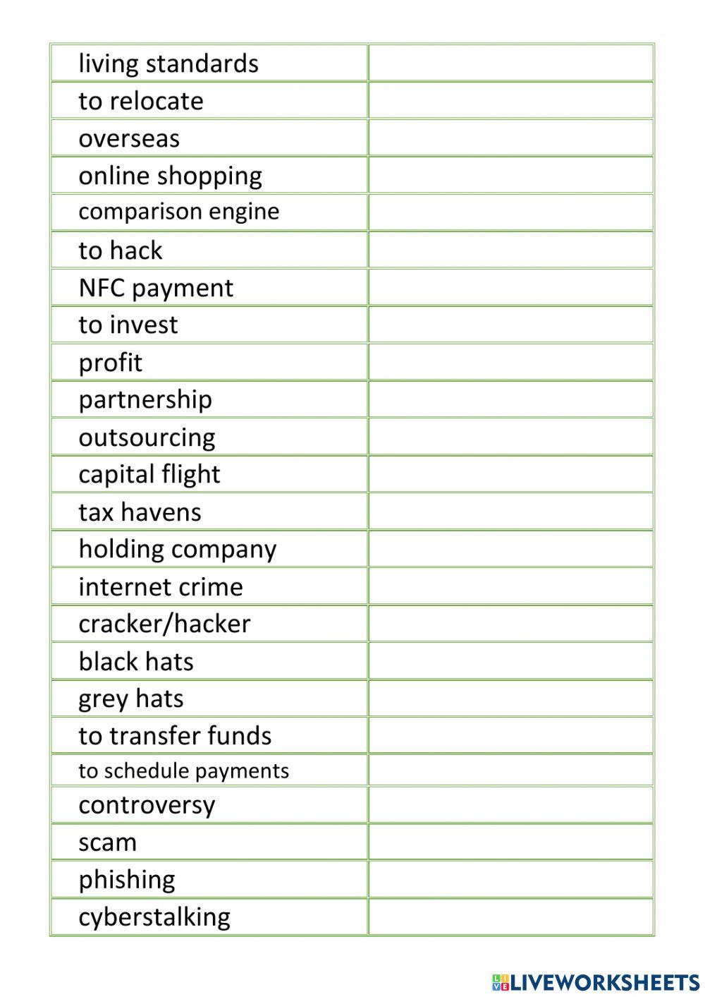English to French IT vocabulary