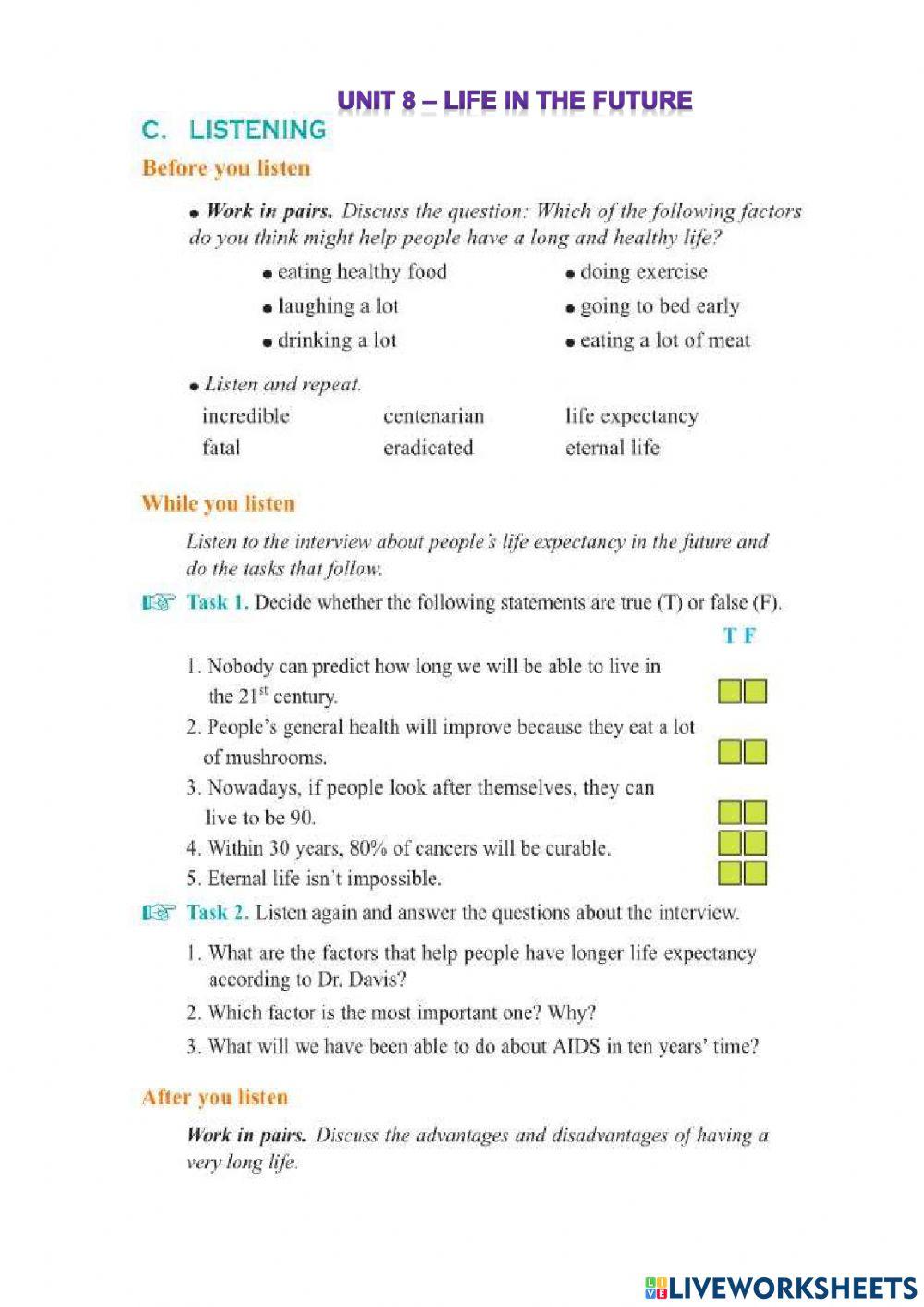 Grade 12-Unit 8-Listening-Textbook
