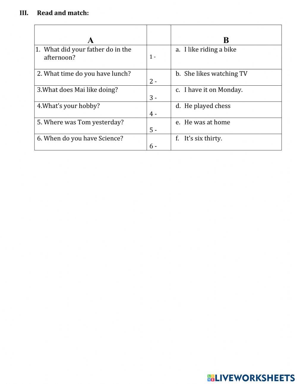 Grade 4 Grammar Test No 12