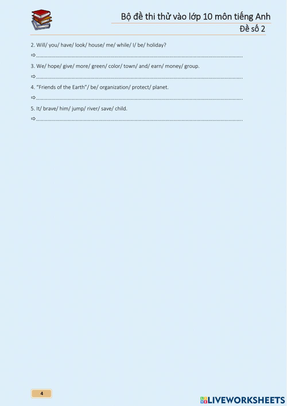 Thi vào 10 - Test 2