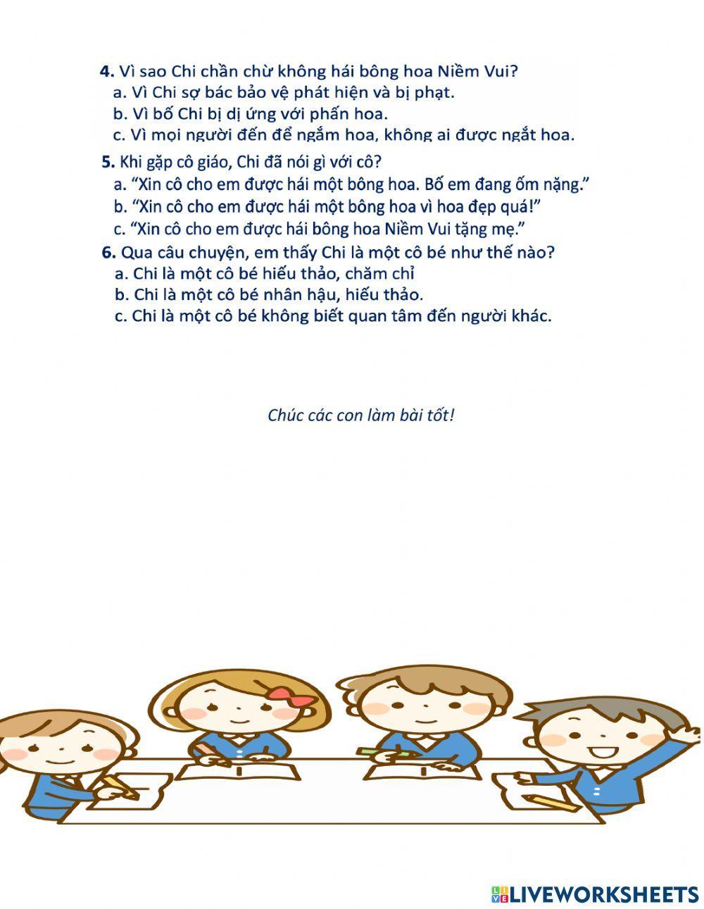 Phiếu học tập TVNC buổi 4