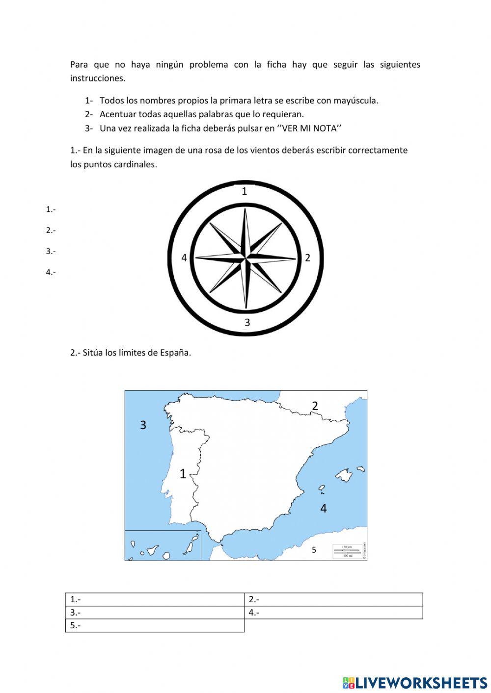 Examen mapas de España