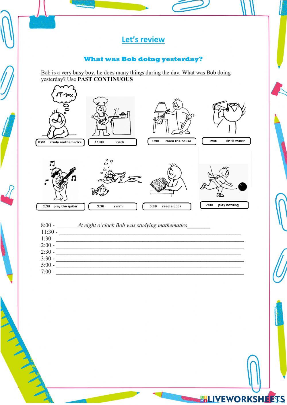 Past Simple and Continuous Review