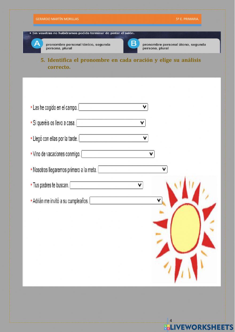 Taller de gramática I. Ficha 4.