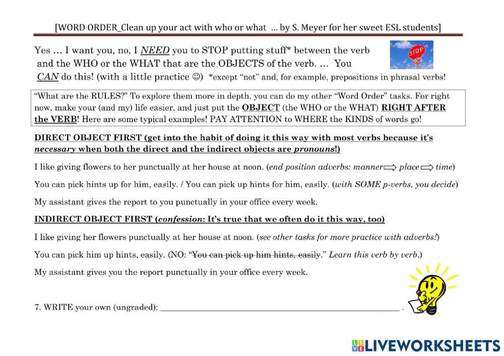 SMT-WORD ORDER-Clean up your act with who or what