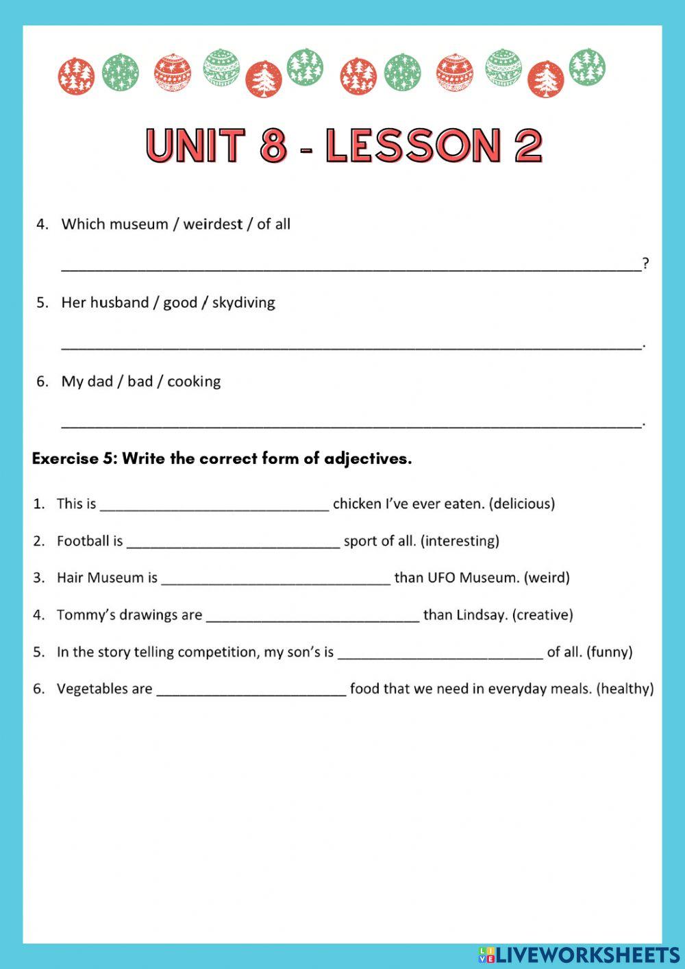 BEP4 - U8L2 - Comparison