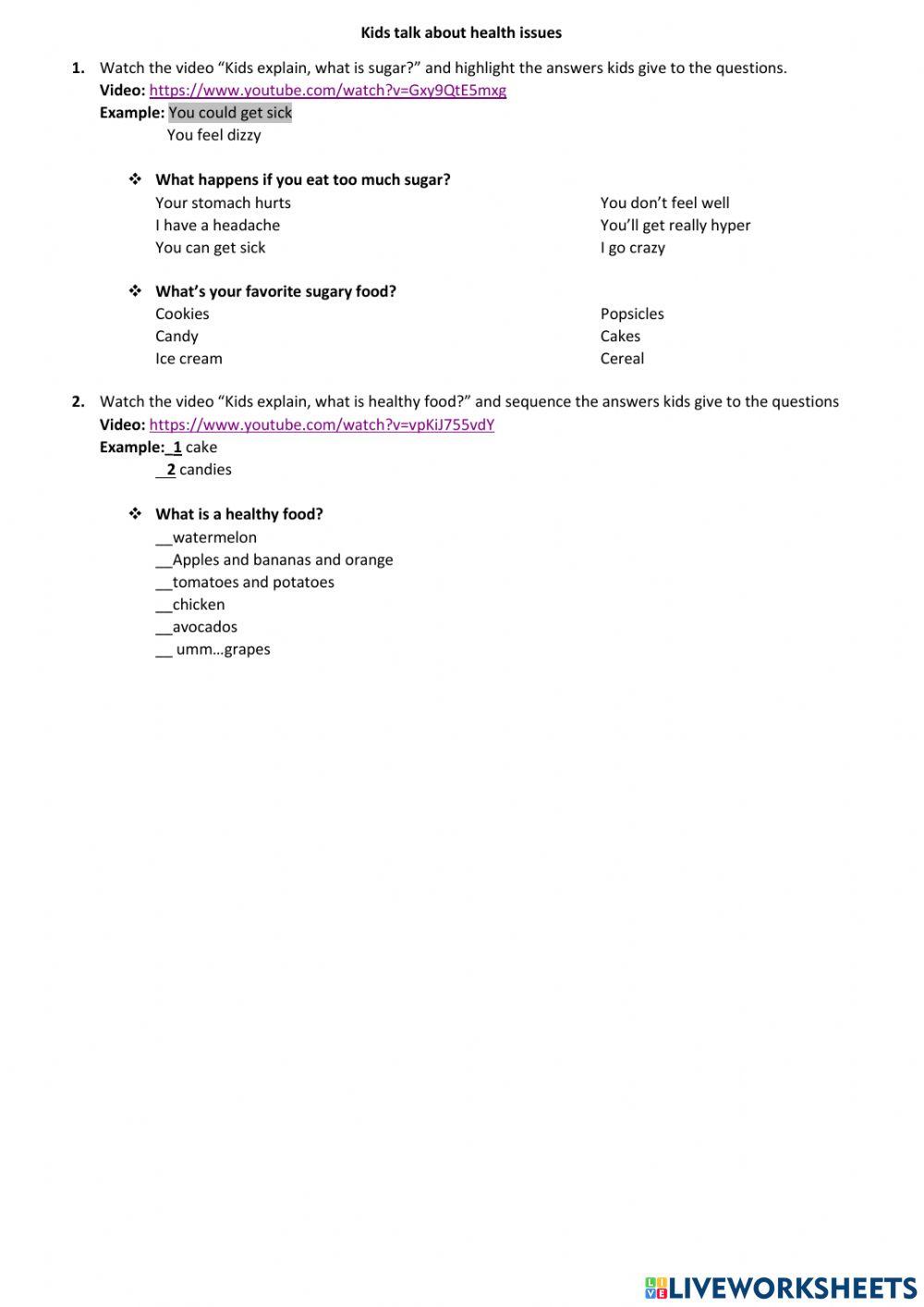 Healthy or unhealthy