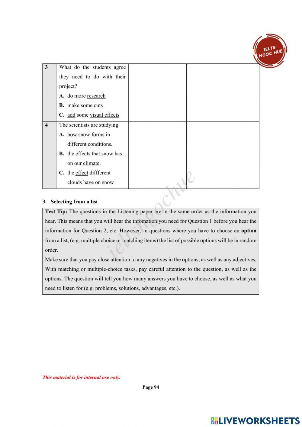 Unit 3 - recognize paraphrase