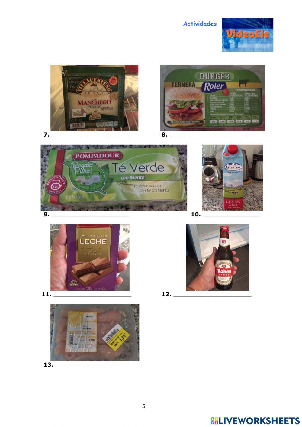 Nombres de alimentos