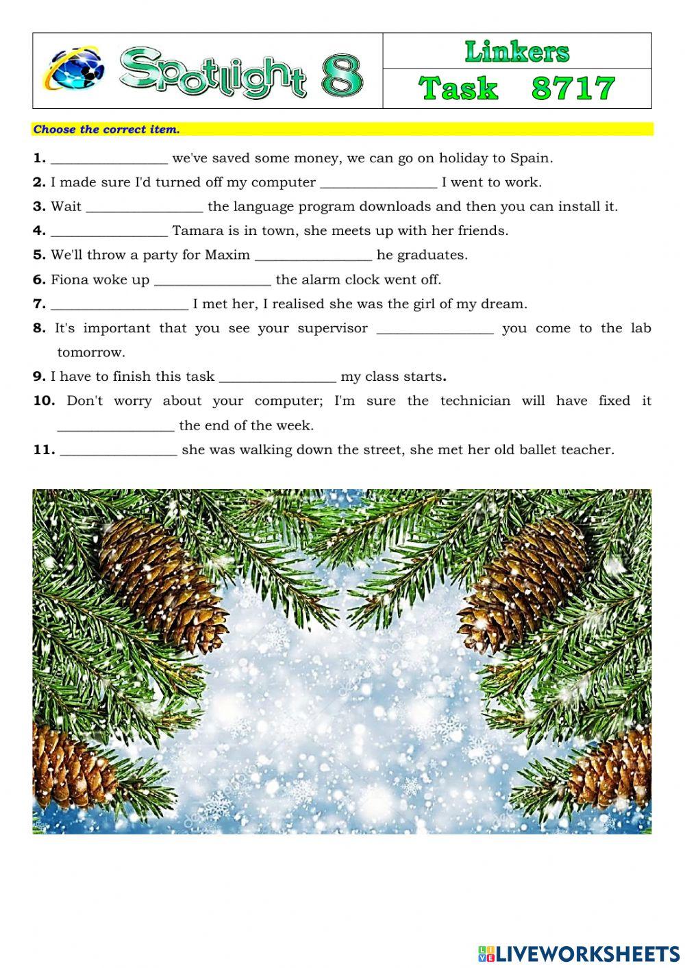 Spotlight 8 Task 8717