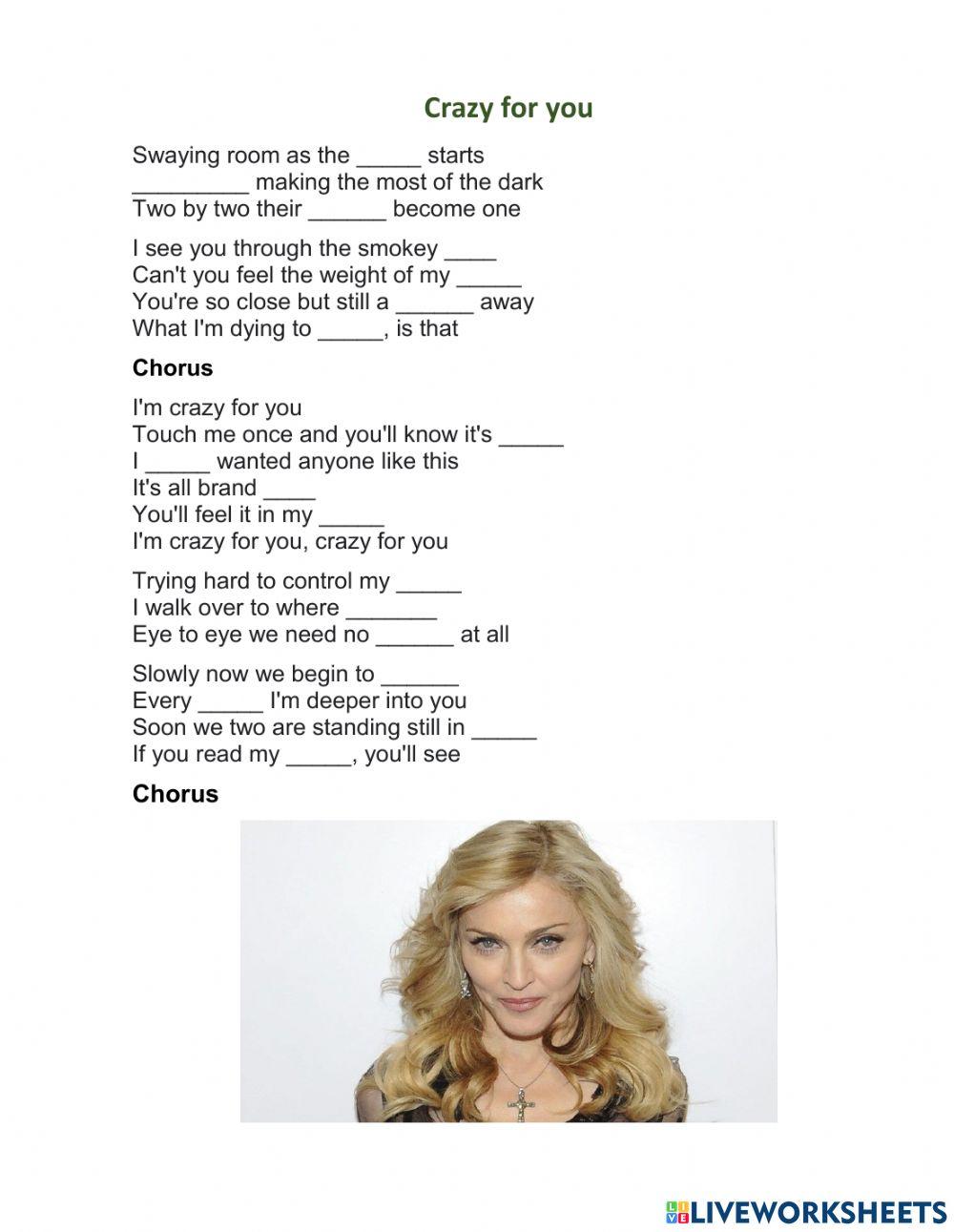 Crazy for you by Madonna