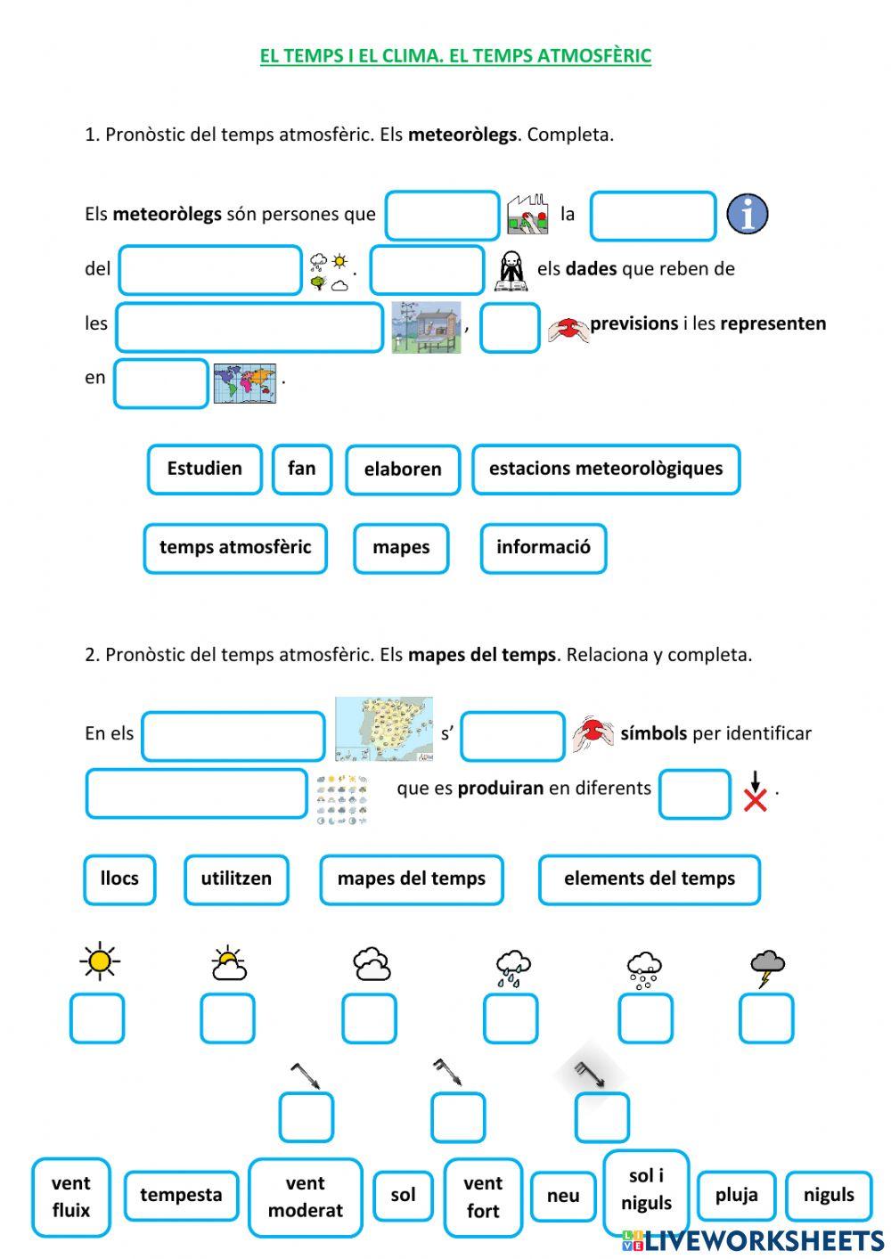 El temps i el clima. El temps atmosfèric 6