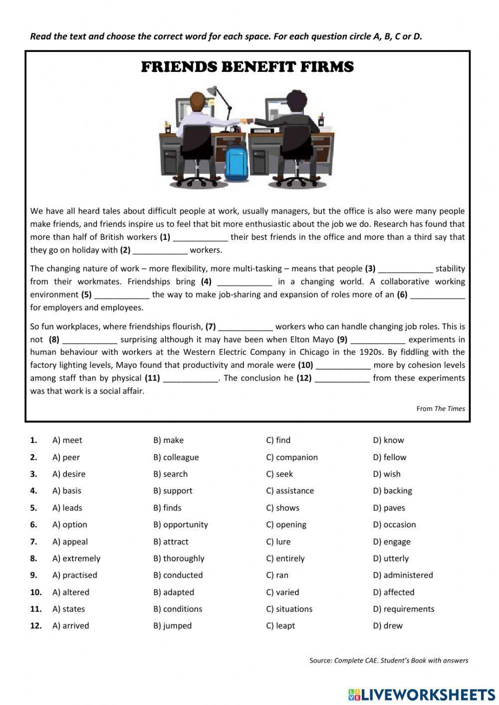 Friends benefit firms