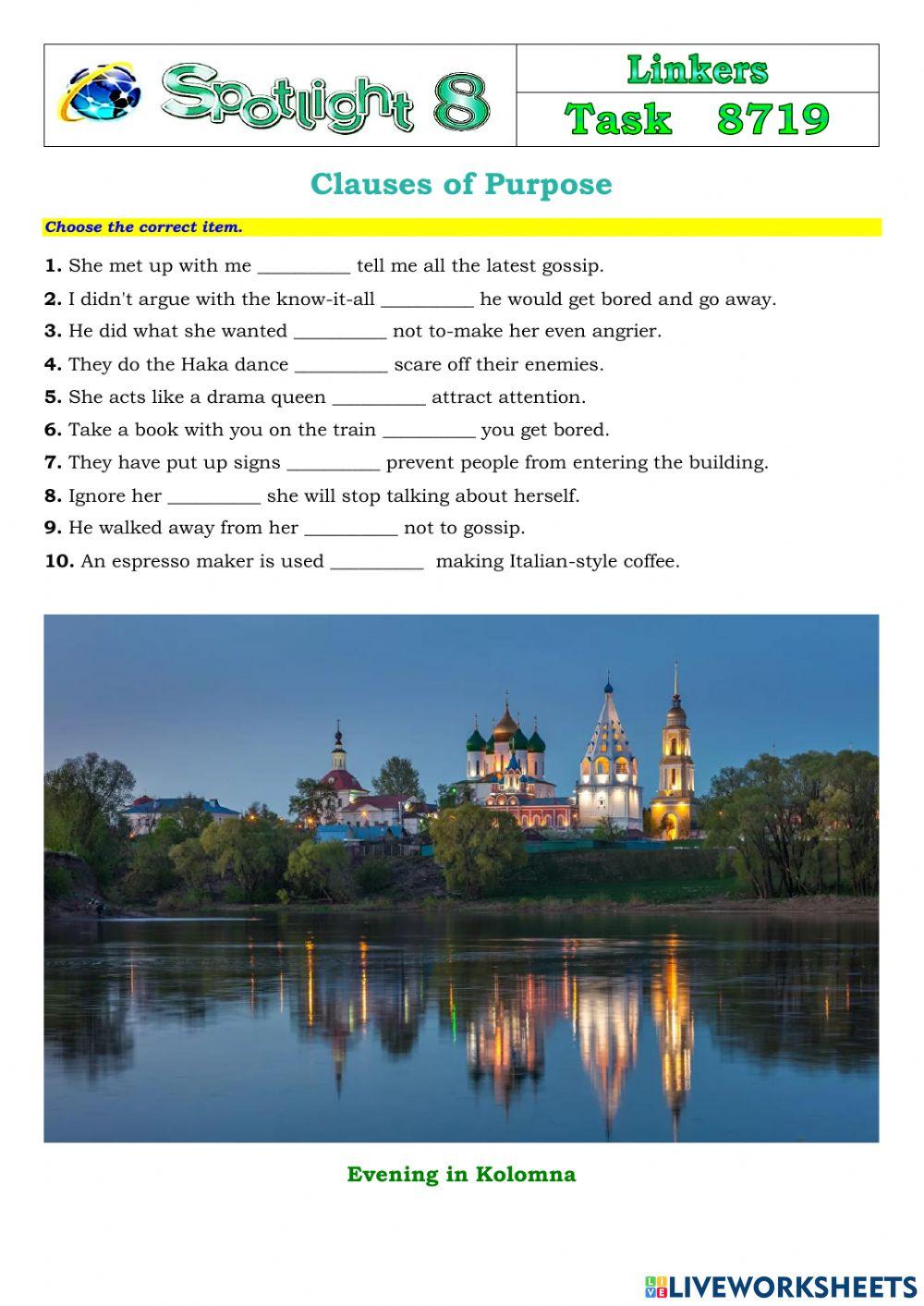 Spotlight 8 Task 8719