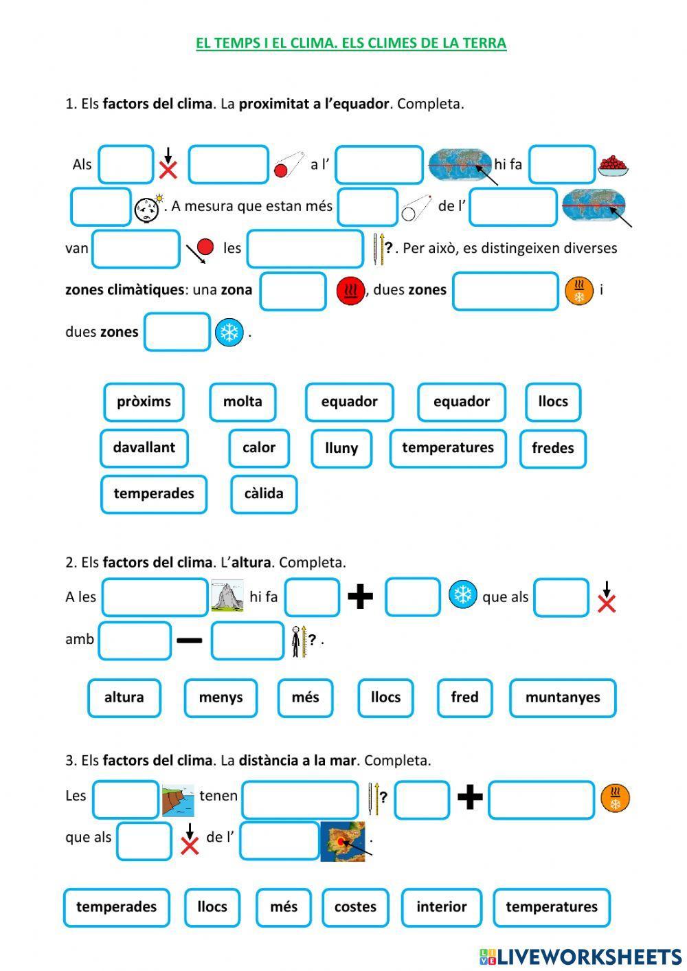 El temps i el clima. Els climes de la Terra 4