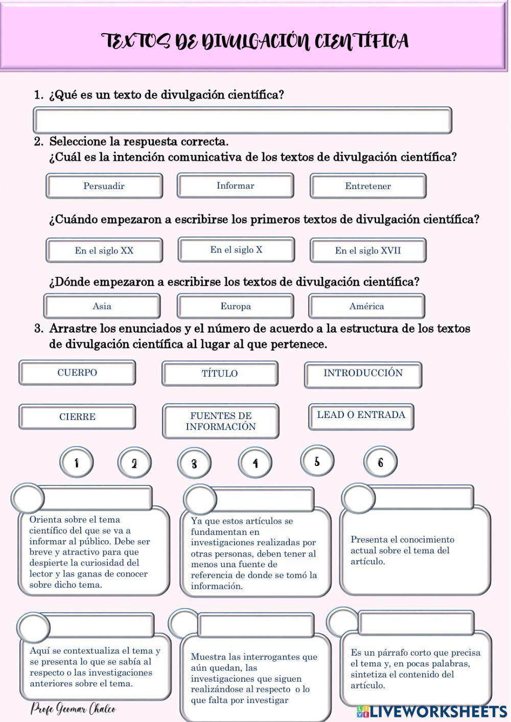 Textos de divulgación científica