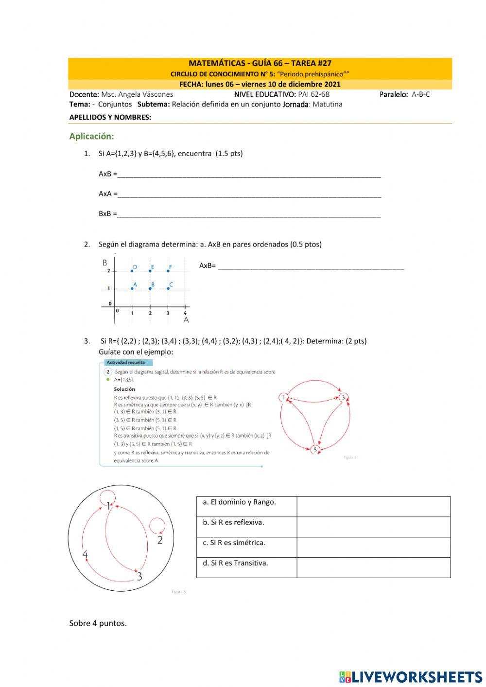 Relación definida en un conjunto