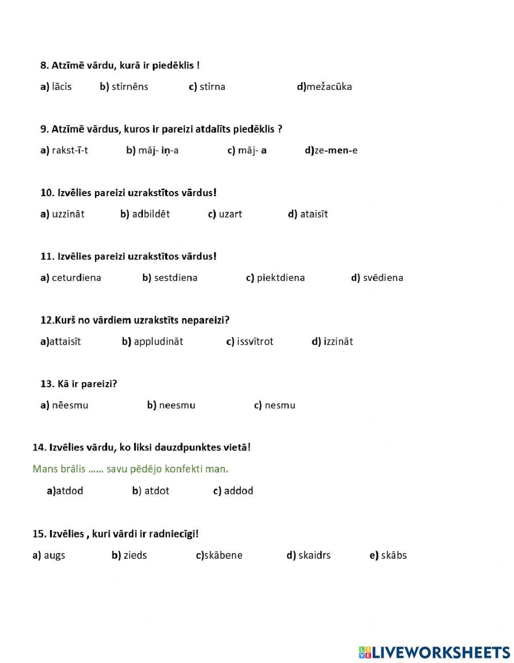 Vārda sastāvdaļas