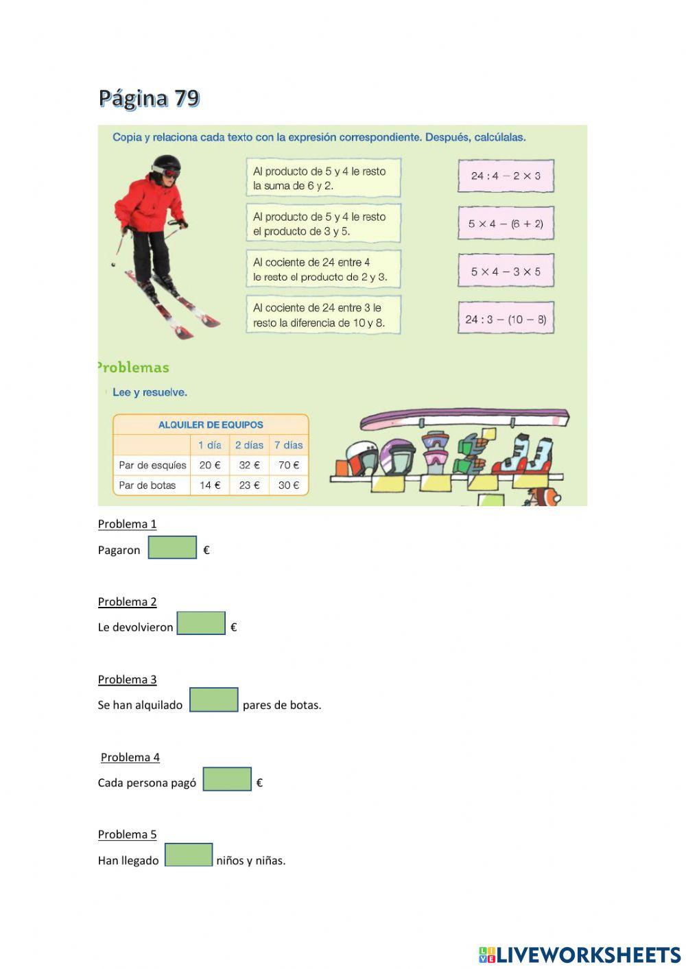 Matemáticas página 79