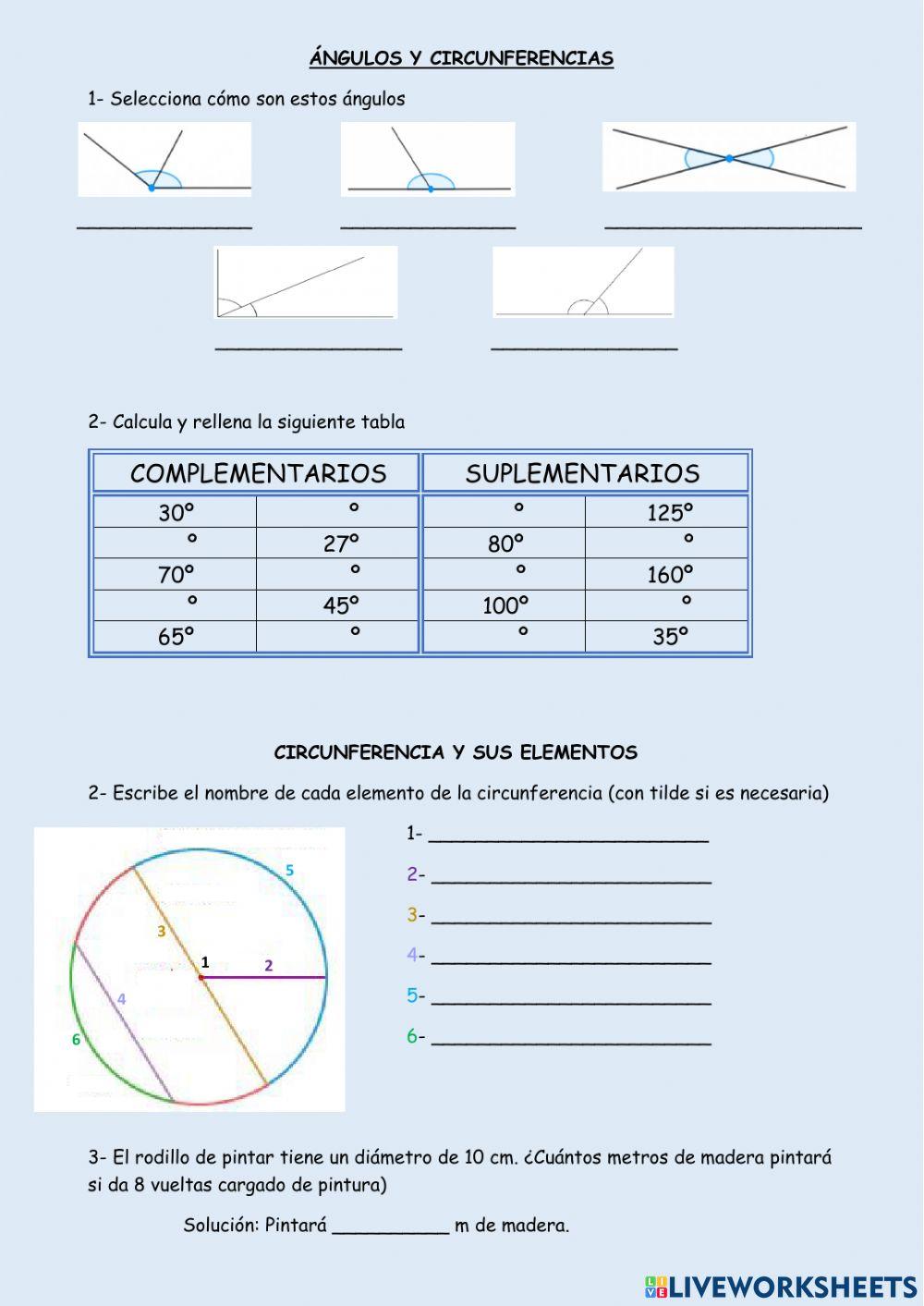Ángulos y circunferencias