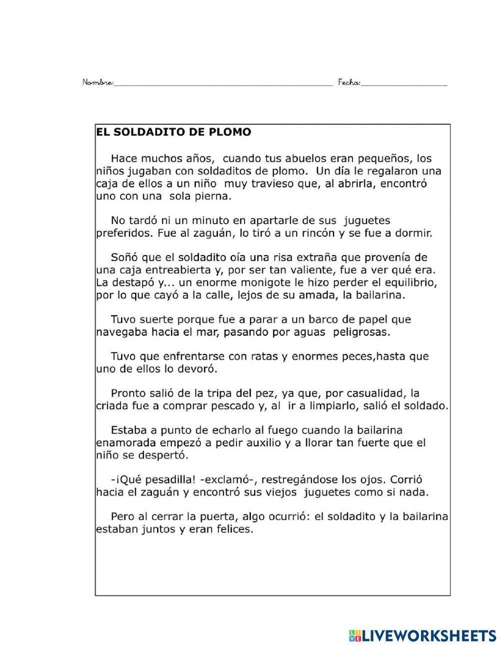 Taller de comprension lectora