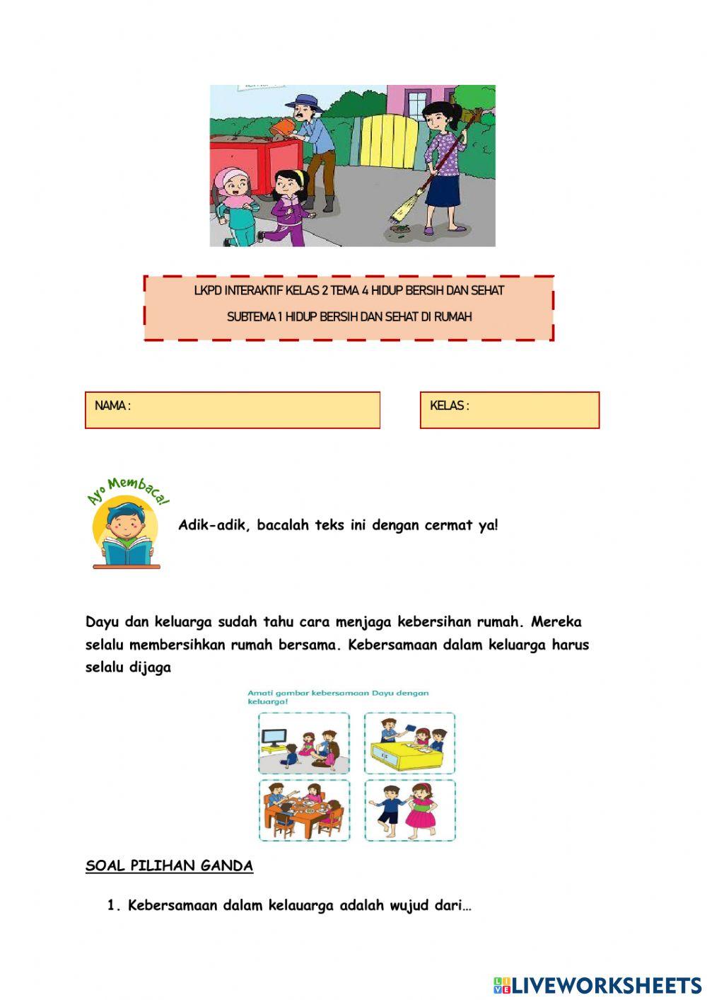 Lkpd interaktif hidup bersih dan sehat