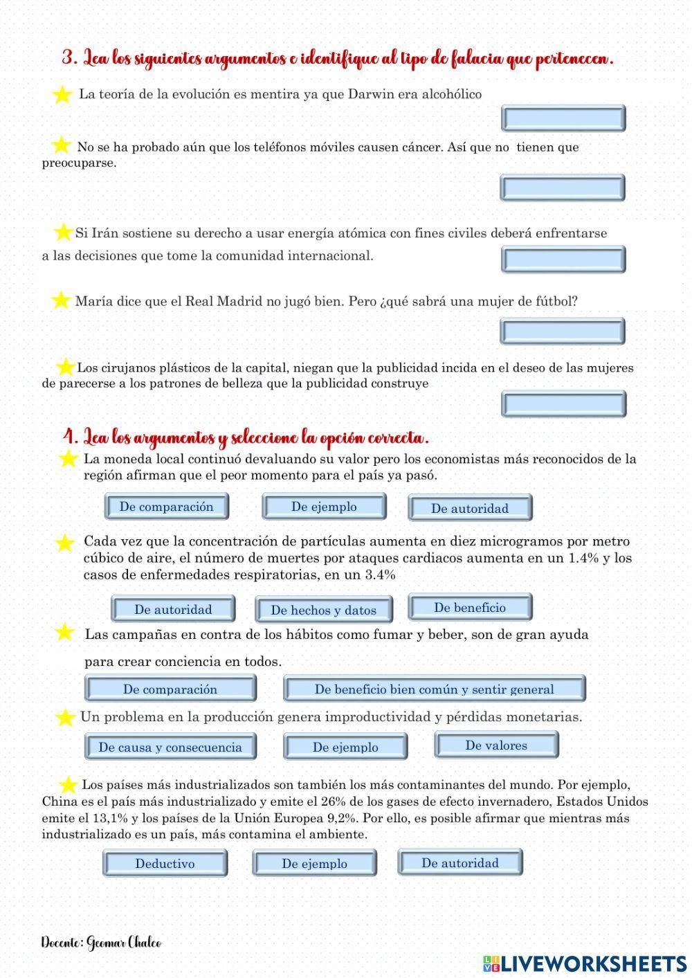 El ensayo argumentativo