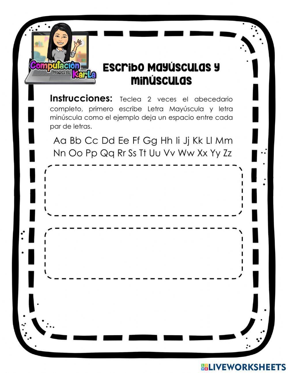 Mayusculas y minusculas Mayusculas y minusculas