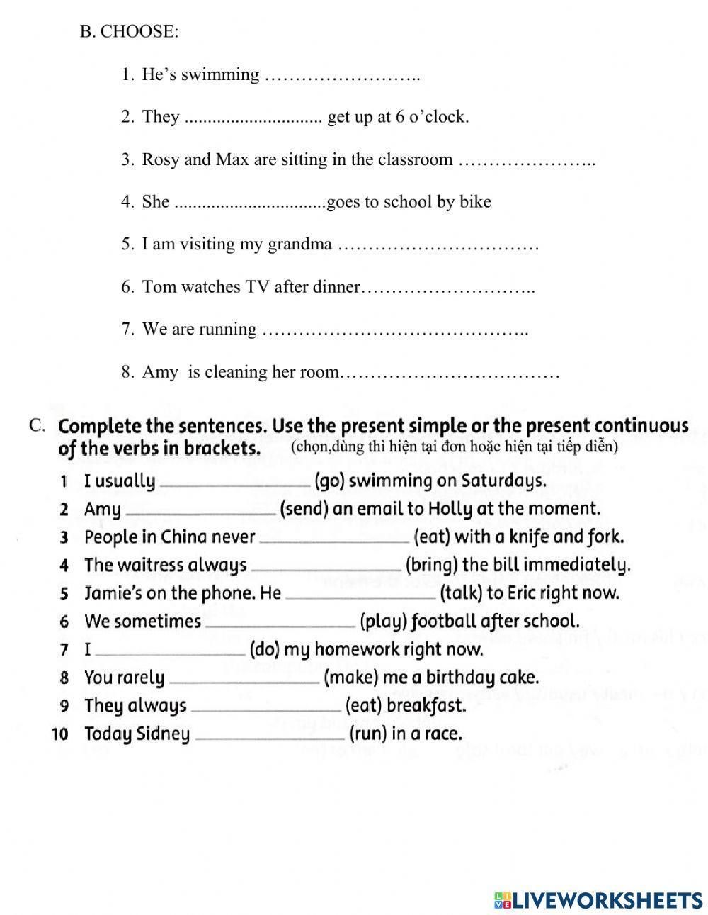 Extra 4- present progressive- family and friends 5