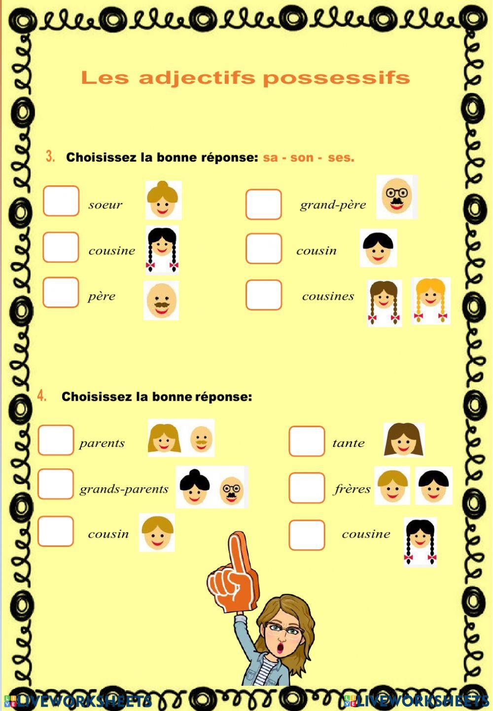 les-adjectifs-possessifs-online-exercise-for-live-worksheets