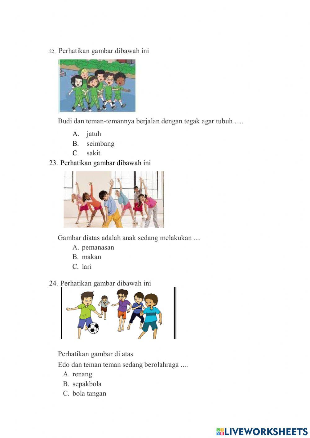Soal PAS Tema 1 Kelas 1