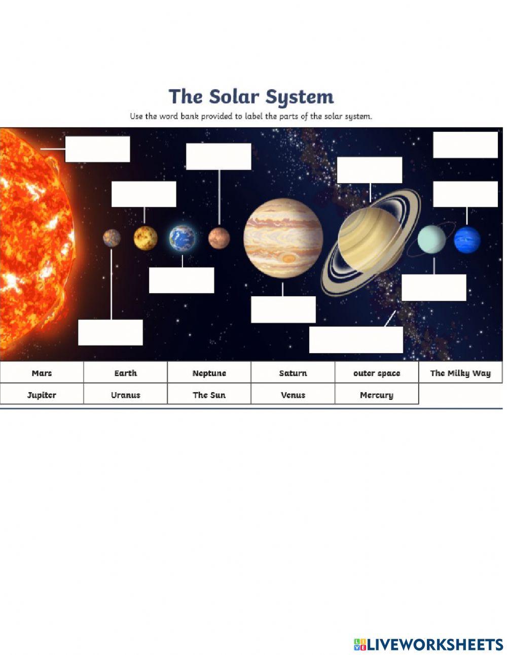 Solar System online exercise for | Live Worksheets