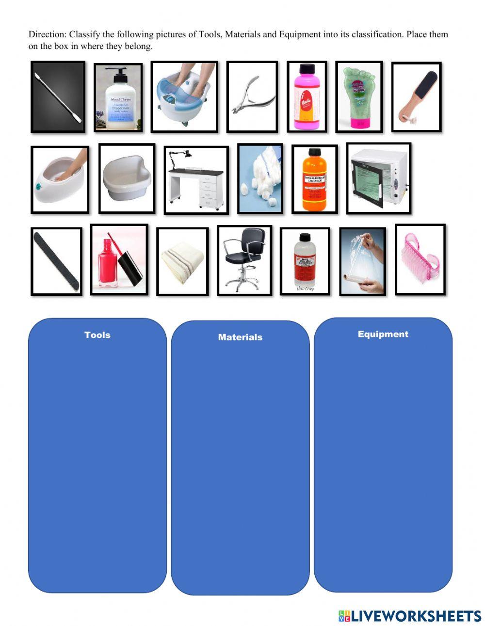 2618089 | tools , materials and equipment in nail care